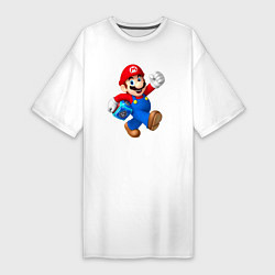 Женская футболка-платье Super Mario Hero!