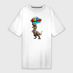 Футболка женская-платье Super Mario Odyssey Dinosaur Nintendo, цвет: белый