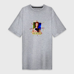 Женская футболка-платье David Bowie ожерелье бусы и перья