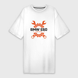 Футболка женская-платье BMW E60, цвет: белый
