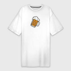 Женская футболка-платье Wish you were beer