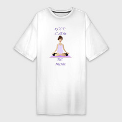 Женская футболка-платье Будущая мама, keep calm