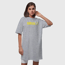Футболка женская-платье Nirvana logo, цвет: меланж — фото 2