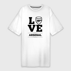 Футболка женская-платье Arsenal Love Классика, цвет: белый