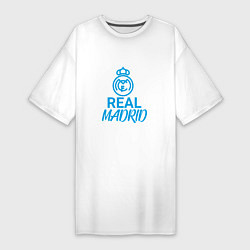 Футболка женская-платье Real Madrid Football, цвет: белый