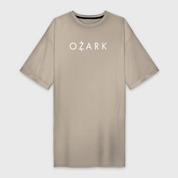 Футболка женская-платье Ozark white logo, цвет: миндальный