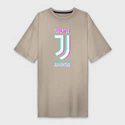 Женская футболка-платье Juventus FC в стиле Glitch