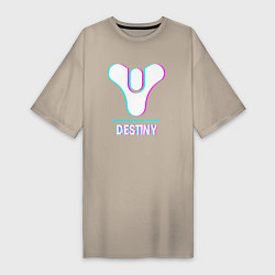 Женская футболка-платье Destiny в стиле Glitch Баги Графики