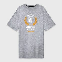 Женская футболка-платье Лого Aston Villa и надпись Legendary Football Club