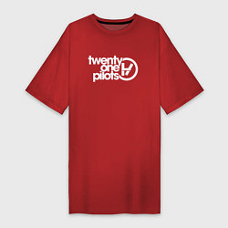 Женская футболка-платье Twenty one pilots Логотип