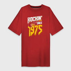 Футболка женская-платье Рок с 1975 года, цвет: красный