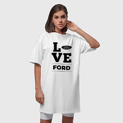 Футболка женская-платье Ford Love Classic, цвет: белый — фото 2