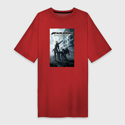 Футболка женская-платье Metal Gear Rising Revengeance - poster, цвет: красный
