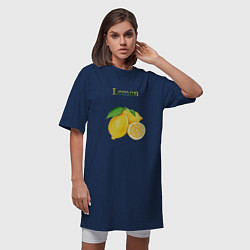 Футболка женская-платье Lemon лимон, цвет: тёмно-синий — фото 2
