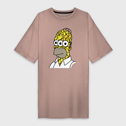 Женская футболка-платье Трёхглазый Гомер Симпсон