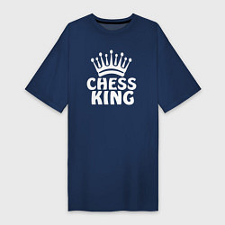 Футболка женская-платье Chess King, цвет: тёмно-синий