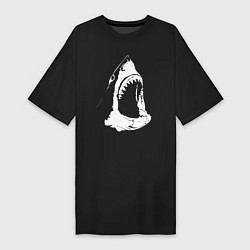 Женская футболка-платье Огромная акулья пасть