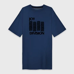 Футболка женская-платье Joy Division - rock, цвет: тёмно-синий