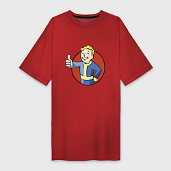 Футболка женская-платье Vault boy like, цвет: красный