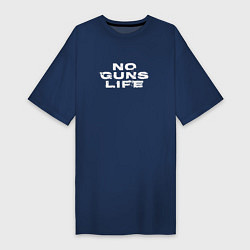 Футболка женская-платье No Guns Life лого, цвет: тёмно-синий