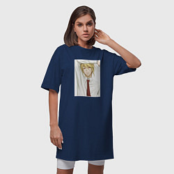 Футболка женская-платье Уильям Джеймс Мориарти, цвет: тёмно-синий — фото 2