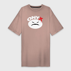 Женская футболка-платье Onyx logo white