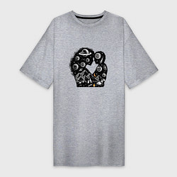 Женская футболка-платье Мама - мой космос