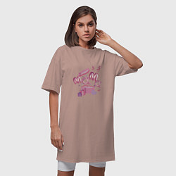 Футболка женская-платье Воздушная мамочка, цвет: пыльно-розовый — фото 2