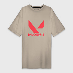 Женская футболка-платье Valorant - logo