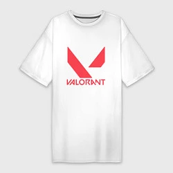 Женская футболка-платье Valorant - logo