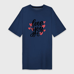 Женская футболка-платье Love U