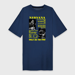 Футболка женская-платье Nirvana SLTS, цвет: тёмно-синий