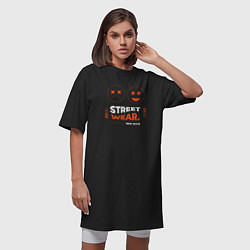 Футболка женская-платье Street wear, цвет: черный — фото 2