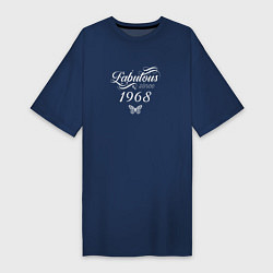 Футболка женская-платье Fabulous since 1968, цвет: тёмно-синий