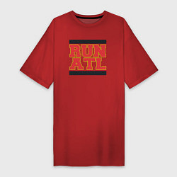 Футболка женская-платье Run Atlanta Hawks, цвет: красный