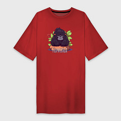 Женская футболка-платье Горилка - это маленькая горилла