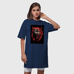 Футболка женская-платье Red wolf, цвет: тёмно-синий — фото 2