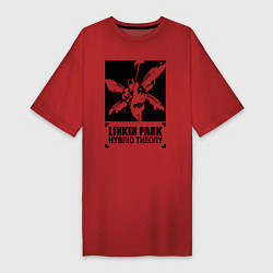 Футболка женская-платье LP Hybrid Theory, цвет: красный