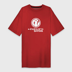 Футболка женская-платье Invictus Gaming logo, цвет: красный
