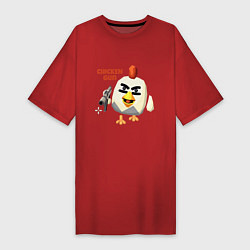 Женская футболка-платье Chicken Gun злой