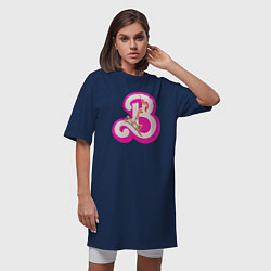 Футболка женская-платье Барби и Кен, цвет: тёмно-синий — фото 2