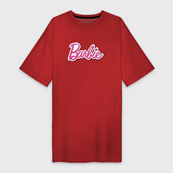 Футболка женская-платье Barbie title, цвет: красный