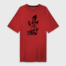 Футболка женская-платье Crow- Аниме Bakuman, цвет: красный