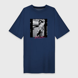 Футболка женская-платье Kurt Cobain - The Last Session, цвет: тёмно-синий