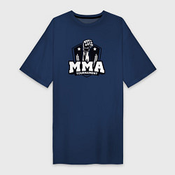 Футболка женская-платье Турнир MMA, цвет: тёмно-синий