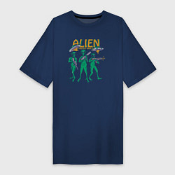 Футболка женская-платье Alien area, цвет: тёмно-синий