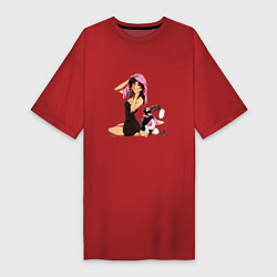 Женская футболка-платье Мисато и Пен-Пен