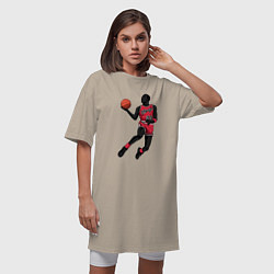 Футболка женская-платье Retro Jordan, цвет: миндальный — фото 2