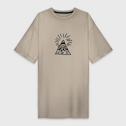 Женская футболка-платье Око глаз в треугольнике