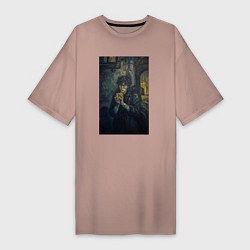 Женская футболка-платье Виктор Цой картина